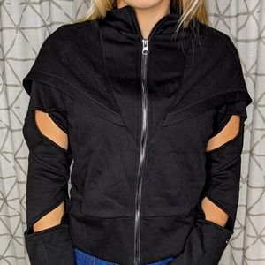 ALO Yoga Cutout Zip Hoodie Size S